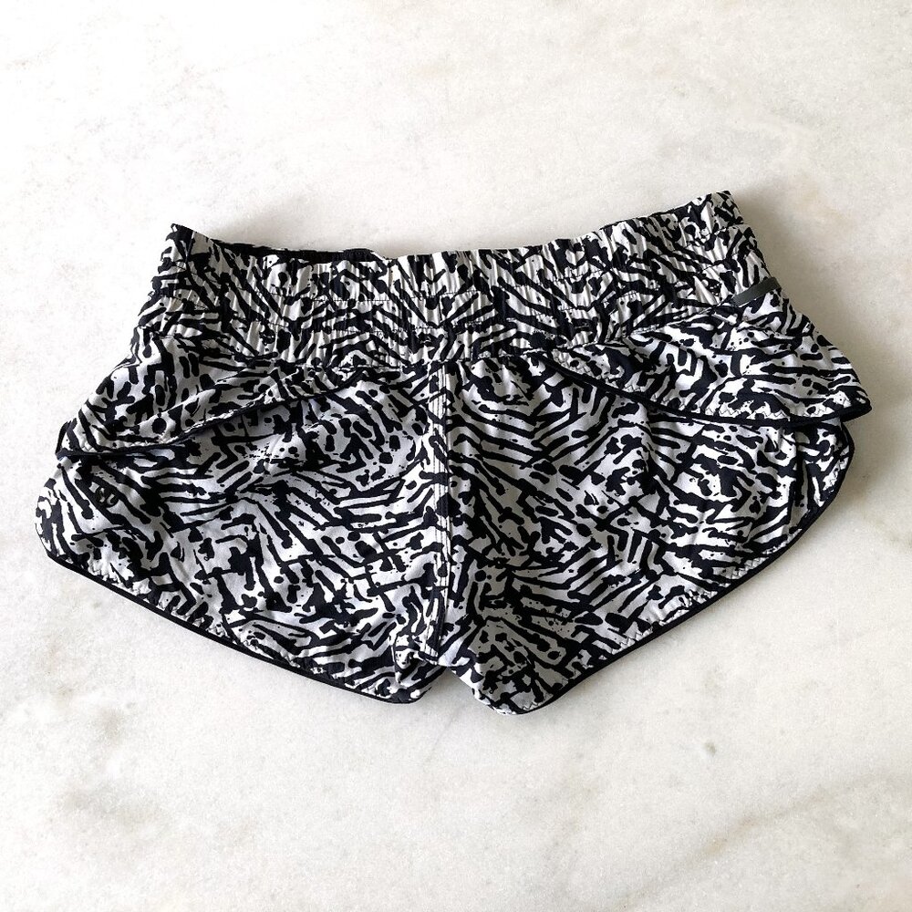 Lululemon Water: Surf Short (black & white / blue) reversible shorts (size 8)